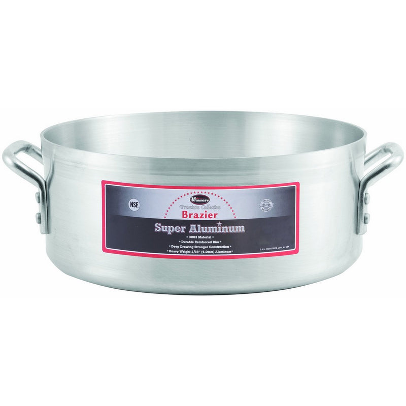 Winco USA AXBZ-18 Super Aluminum Braizer, Heavy Weight, 18 Quart, Aluminum