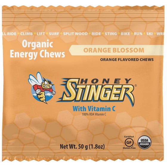 Honey Stinger Organic Energy Chews, Orange Blossom, 1.8 Ounce (Pack of 12)