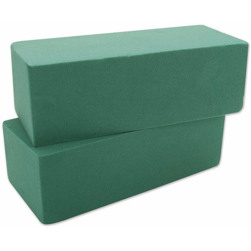 Wet Foam Blocks 2-7/8"X3-7/8"X8-7/8" 2/Pkg-Green