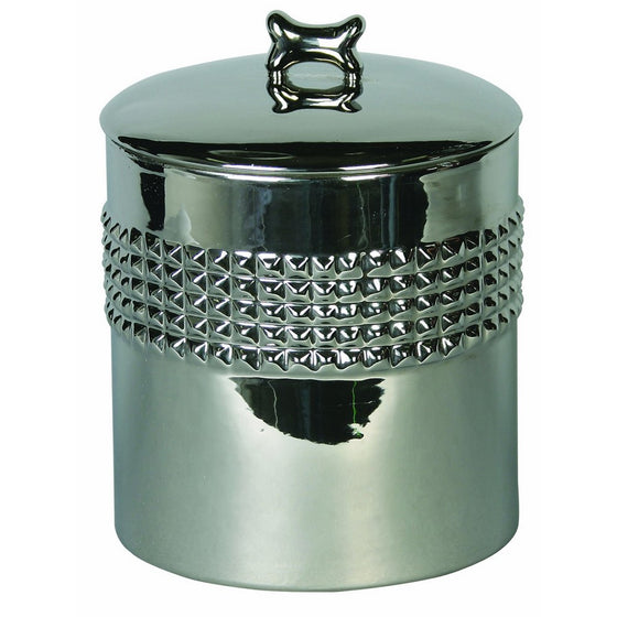 Unleashed Life Berlin Nickel Plated Porcelain Collection Treat Canister