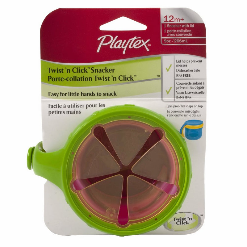 Playtex Flip Top Snacker with Twist 'N Click, Color may vary