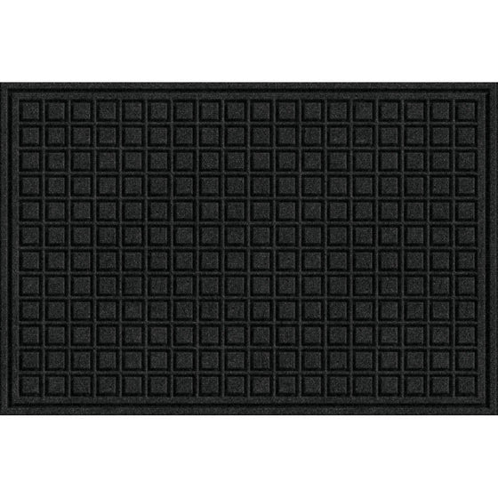 Textures Blocks Entrance Door Mat, 2-Feet by 3-Feet, Onyx