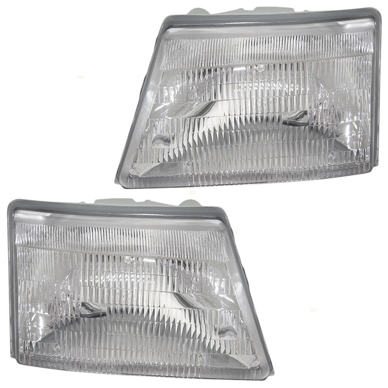 Driver and Passenger Headlights Headlamps Replacement for Ford Pickup Truck F87Z 13008 FB F87Z 13008 EB