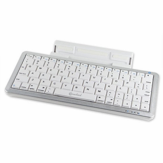 Connectland CL-KBD23024 Bluetooth 3.0 Keyboard with Detachable Stand Support Tablet and Phones, White