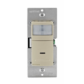 Leviton IPS02-1LI 300-Watt Incandescent, 150-Watt LED/CFL Occupancy Sensor (Auto ON/Auto OFF), Single Pole, Ivory