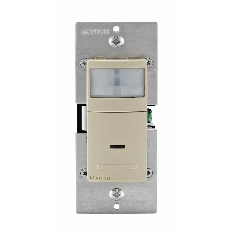 Leviton IPS02-1LI 300-Watt Incandescent, 150-Watt LED/CFL Occupancy Sensor (Auto ON/Auto OFF), Single Pole, Ivory