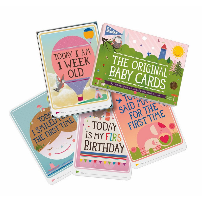 Milestone - Baby Photo Cards Original - Set of 30 Photo Cards To Capture Your Baby's First Year in Weeks, Months, and Memorable Moments