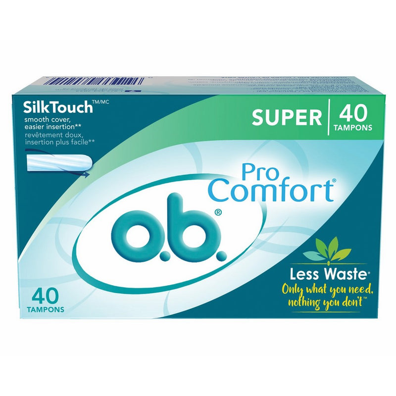 o.b. Pro Comfort Applicator Free Digital Tampons, Super - 40 Count