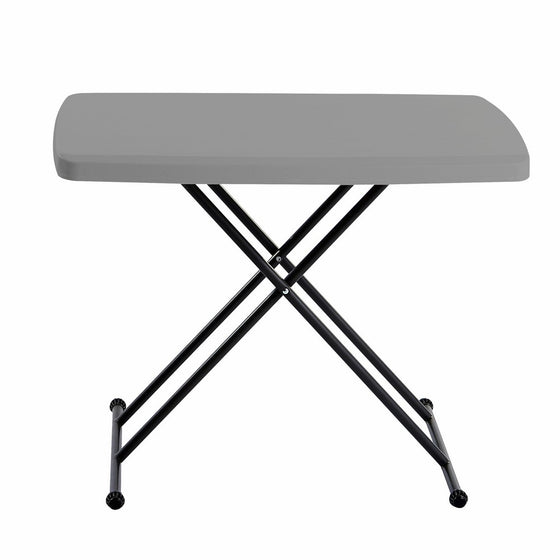 Iceberg 65491 Indestructible Too 1200 Series Resin Personal Folding Table 30 x 20 Charcoal