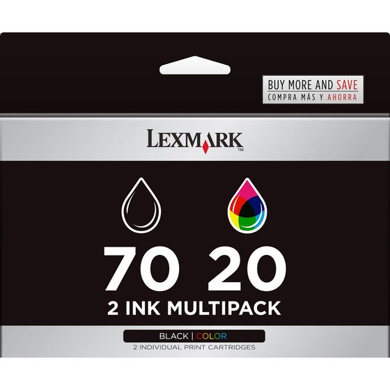 Lexmark Twin-Pack 70 Black and 20 Color Print Cartridges-15M2328