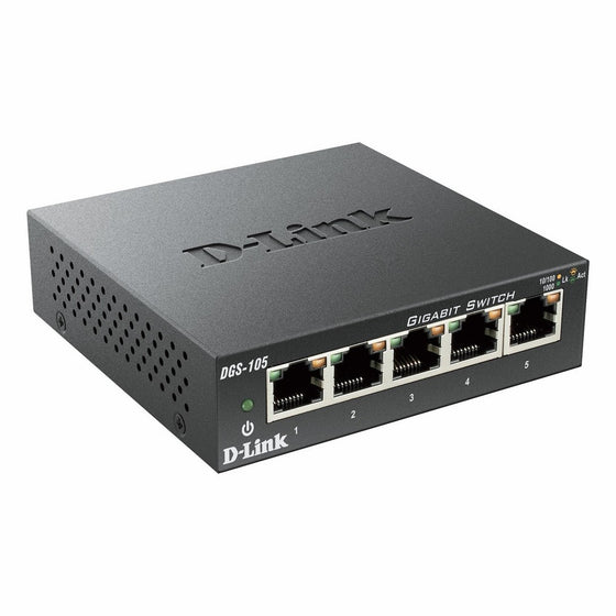 D-Link 5 Port Gigabit Unmanaged Metal Desktop Switch (DGS-105)