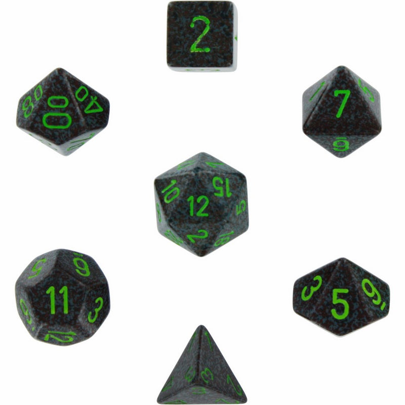 Polyhedral 7-Die Chessex Dice Set - Speckled Earth