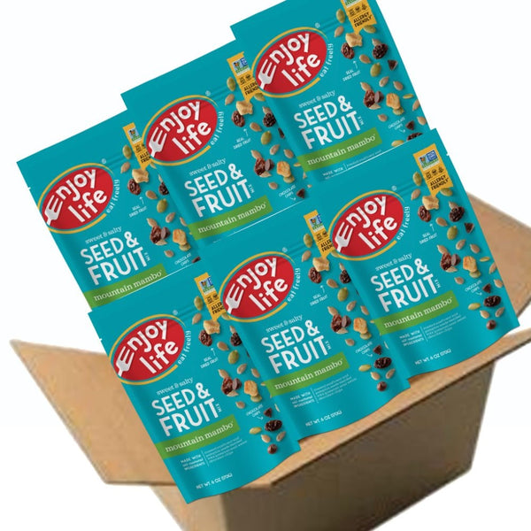 Enjoy Life Seed & Fruit Mix, Soy-free, Nut-free, Gluten-free, Dairy-free, Non-GMO, Vegan, Mountain Mambo, 6 Ounce Bags (Pack of 6)