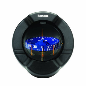 Ritchie Venture Compass Combi-Dial With Flush Mount And 12V Green Night Light (Black, 3 3/4-Inch)