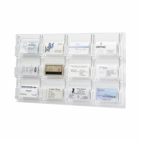 Safco Products 5618CL Reveal Literature Display, 12 Business Card, Clear