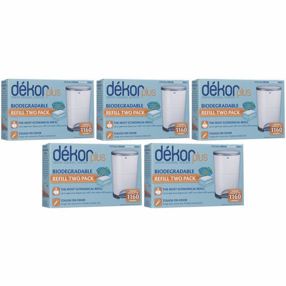 Diaper Dekor Plus Biodegradable Refill - 2 ct - 5 Pk