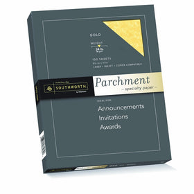 Southworth Parchment Specialty Paper, 8.5" x 11", 24 lb, Gold, 100 Sheets (P994CK)