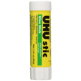 UHU 99835 Glue Stick, 1.41 oz, Pack of 6, Clear/ White