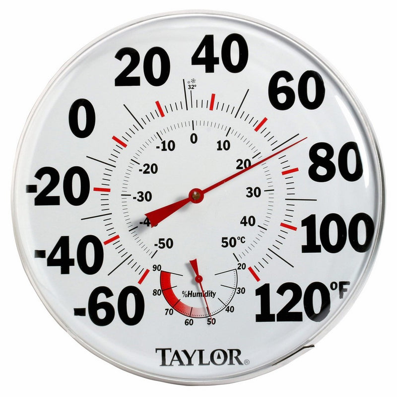 Taylor 497 12" Outdoor Thermometer Temperature/Humidity Gauge