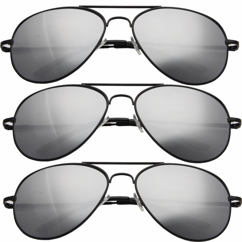 grinderPUNCH Aviator Mirror Tear drop Sunglasses (3 PAIR)