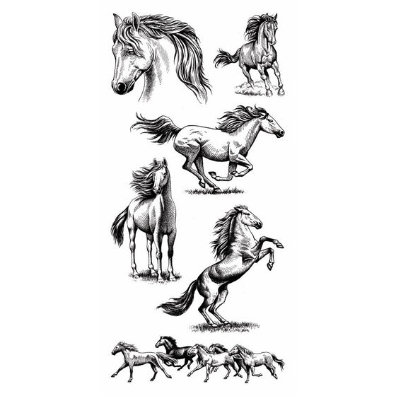 Inkadinkado Horses Clear Stamps