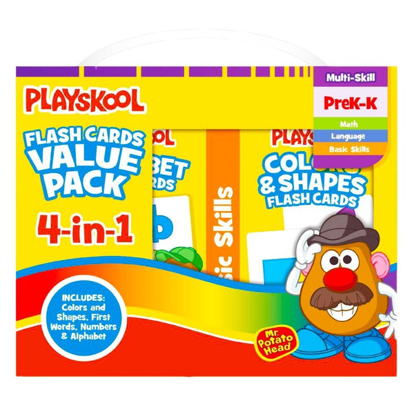 Playskool Flash Cards Value Pack - Alphabet/First Words/Shapes & Colors/Numbers PreK - K