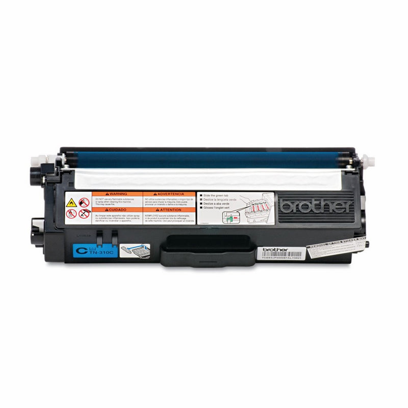 Brother Genuine Standard Yield Toner Cartridge, TN310C, Replacement Cyan Toner, Page Yield Up To 1,500 Pages, TN310