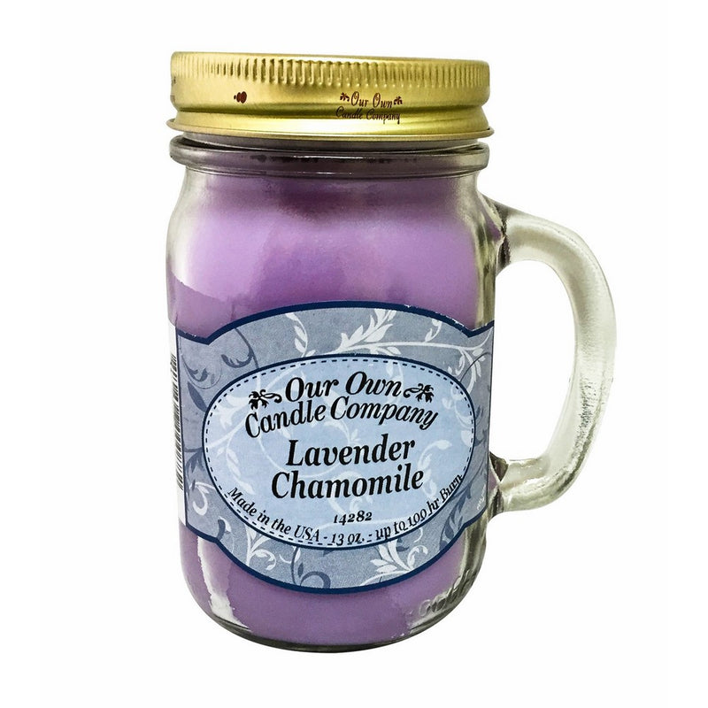 Lavender Chamomile Scented 13 Ounce Mason Jar Candle By Our Own Candle Company