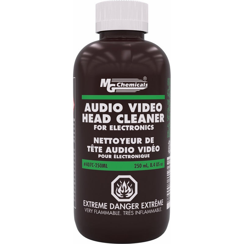 MG Chemicals 407C-250ML Audio/Video Head Liquid Cleaner, 250 ml Bottle