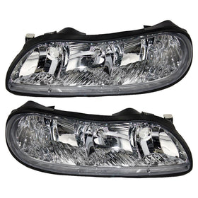 Driver and Passenger Headlights Headlamps Replacement for Chevrolet Oldsmobile 22618782 22618781