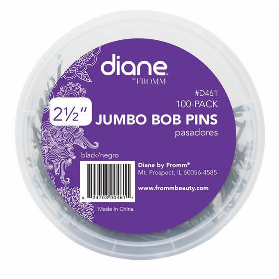 Diane Jumbo Pins, Black, 2.5-Inches, 100 Count