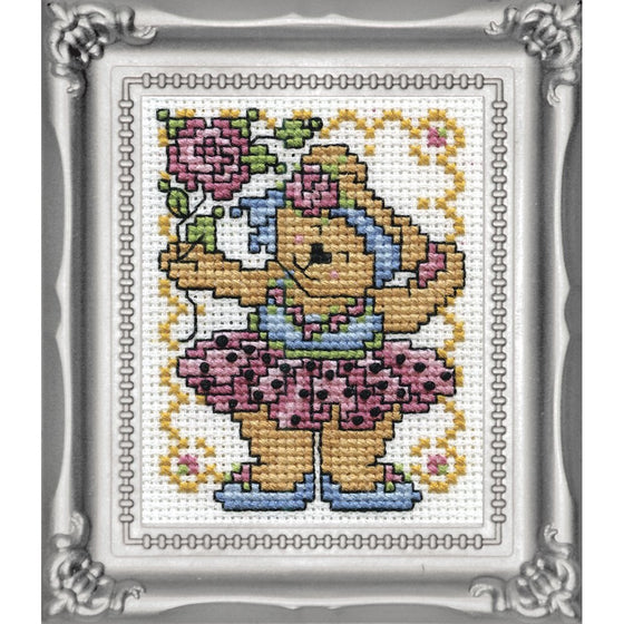 Design Works Crafts Ballerina Bear Counted Cross Stitch Kit, 2 by 3" (602)