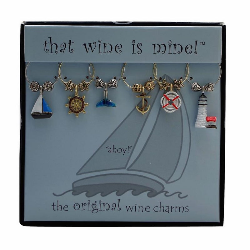 Wine Things WT-1406P Ahoy Wine Charms, Painted