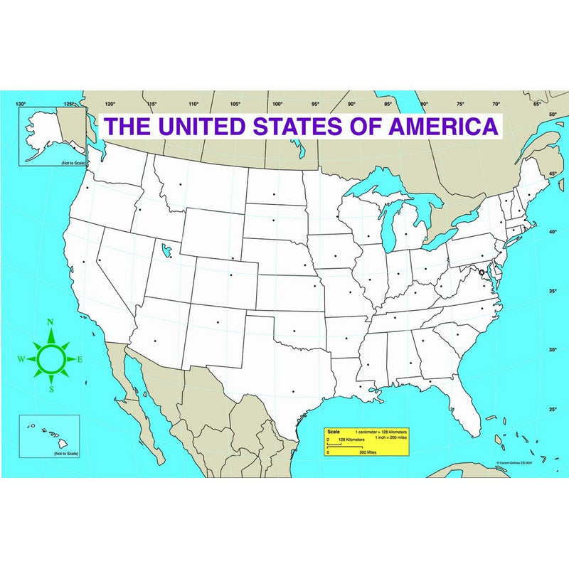 Carson Dellosa U.S. Map Chart (3091)