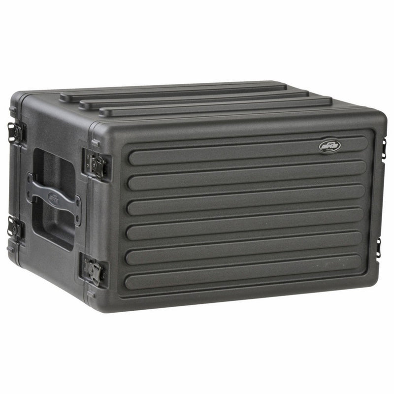 SKB 1SKB-R6S 6U Shallow Roto Rack with Steel Rails Front/Back, 10.5-Inch Deep Rail to Rail