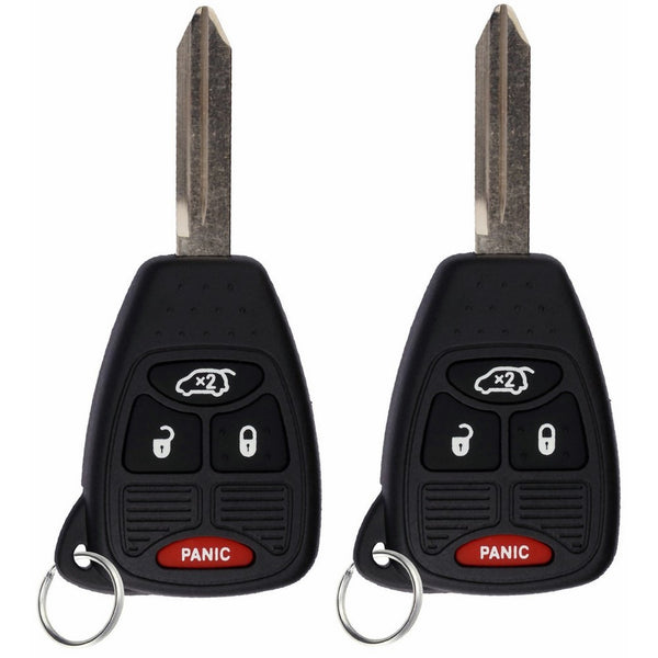 KeylessOption Keyless Entry Remote Control Uncut Car Key Fob Replacement for OHT692427AA KOBDT04A (Pack of 2)