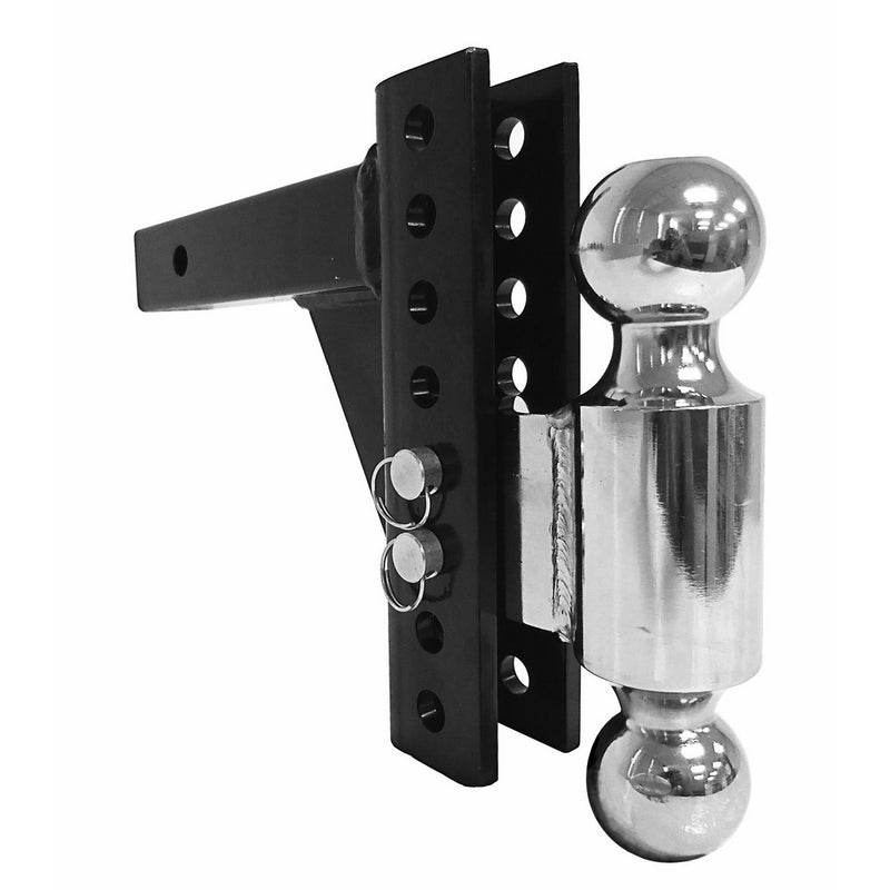 MaxxHaul 70380 Black/Chrome Adjust Dual Ball Mount