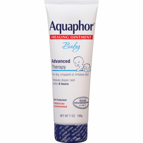 Aquaphor Baby Advanced Therapy Healing Ointment Skin Protectant 7 Ounce Tube