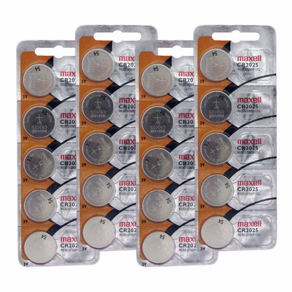 CR2025 3V Micro Lithium coin Cell Battery Maxell Original Hologram pack CR-2025 - Pack 20