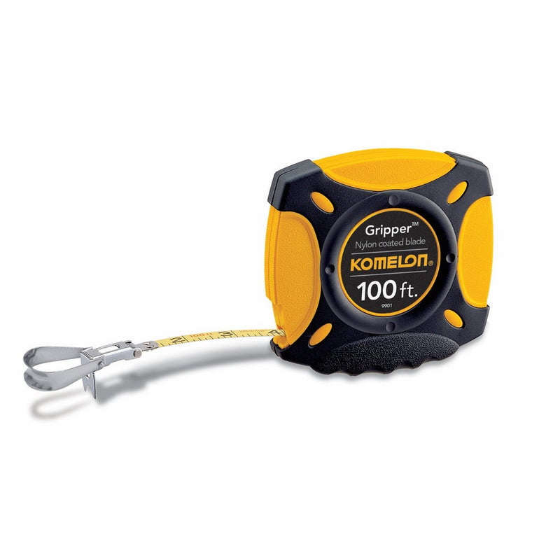 Komelon 9901 Gripper Closed Case Long Steel Tape Measure, 100-Feet