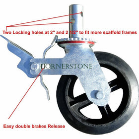 Buffalo Tools GSC8 8-Inch Caster with Foot Brake for GSF55 Scaffold Frame