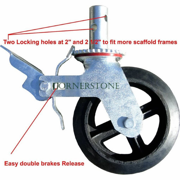 Buffalo Tools GSC8 8-Inch Caster with Foot Brake for GSF55 Scaffold Frame