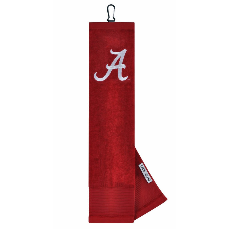 Alabama Crimson Tide Face/Club Embroidered Towel