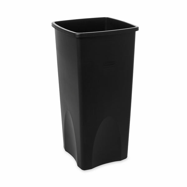 Rubbermaid Commercial FG356988BLA Square 23-Gallon Untouchable Trash Can, Black