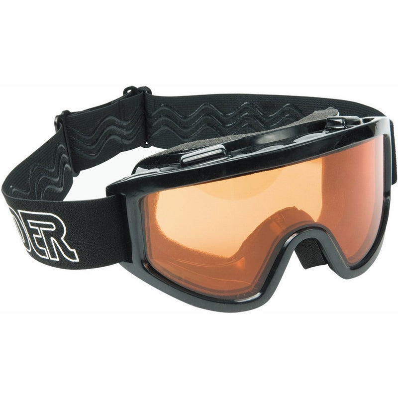 Raider 26-001-D Dual Lens Impact-Resistant Adult MX Off-Road Goggles, Black Frame/Amber Lens