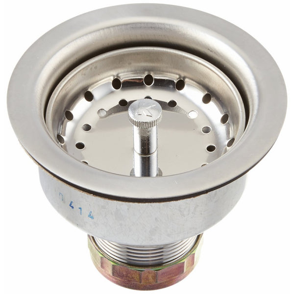 Keeney 1432SS Premium Deep Cup Sink Strainer with Fixed Post Basket, Stainless Steel