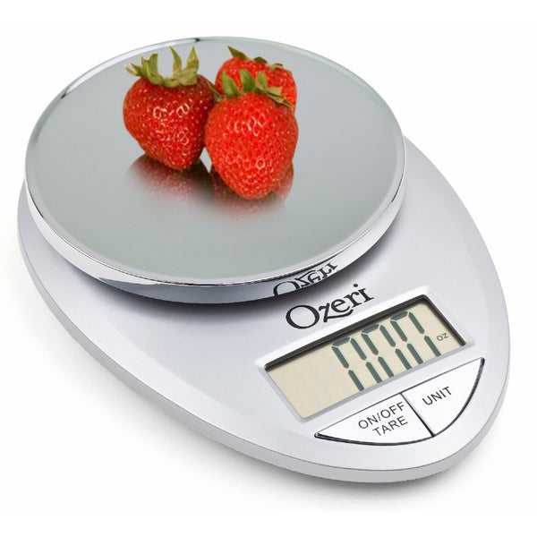 Ozeri Pro Digital Kitchen Food Scale, 1g to 12 lbs Capacity, Elegant Chrome