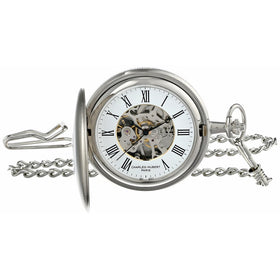 Charles-Hubert, Paris Satin Finish Mechanical Pocket Watch