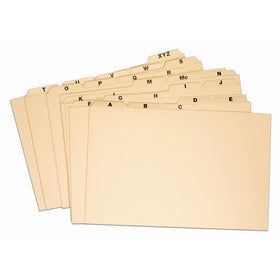 Globe-Weis/Pendaflex Manila Vertical Guides, Legal Size, A-Z Index, 25 per Set, (9524GW)