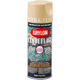 Krylon K04295000 Camouflage With Fusion For Plastic Paint Technology Aerosol Spray Paint, 11-Ounce, Camouflage Sand